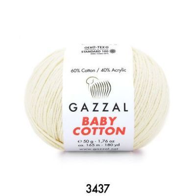 GAZZAL  BABY COTTON   3437  - 60% Хлопок, 40% Акрил 50 г/165 м