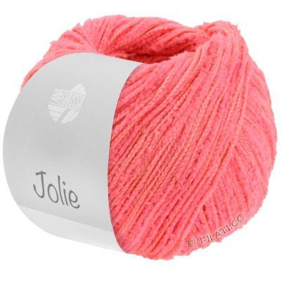 Пряжа LANA GROSSA JOLIE 015 коралловый - Состав: 75% хлопок, 25% полиамид 50г/120м